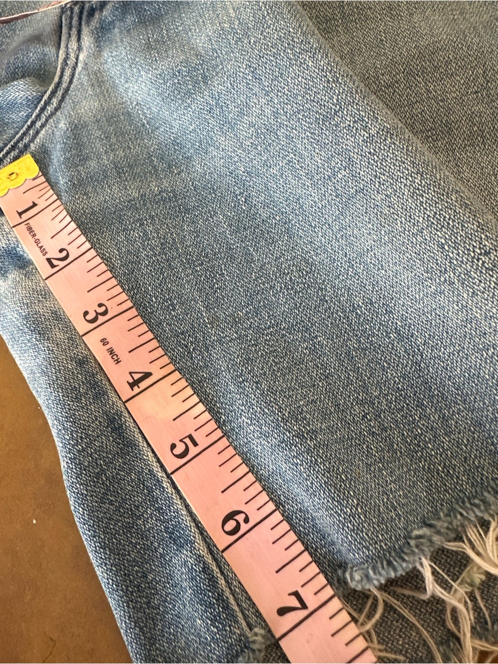 Vintage Wrangler High-Waist Cutoff Denim Shorts with Back Cinch - Picture 7 of 8